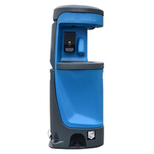 Royal blue handwashing station