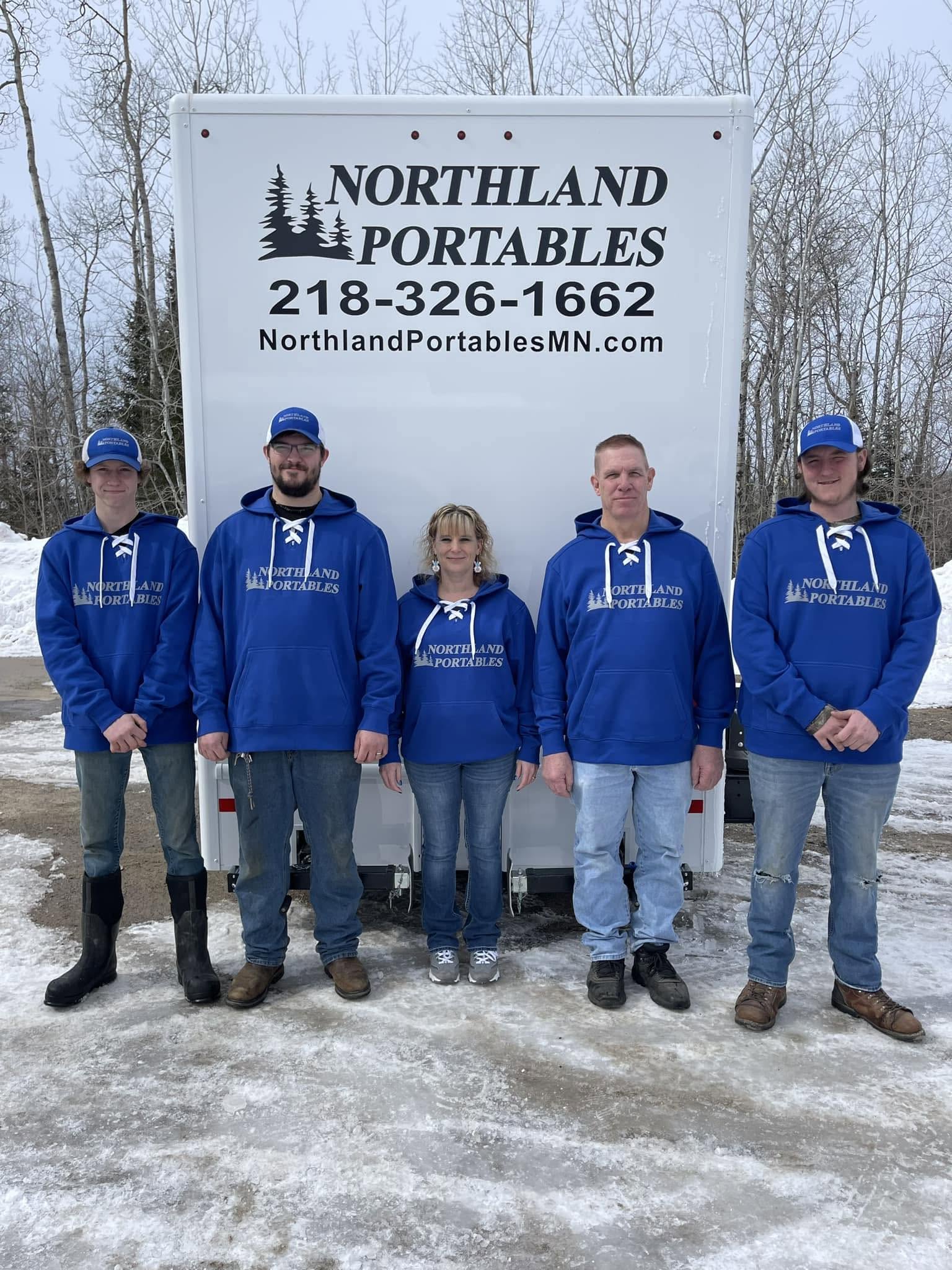 Northland Portables restroom units ready for delivery